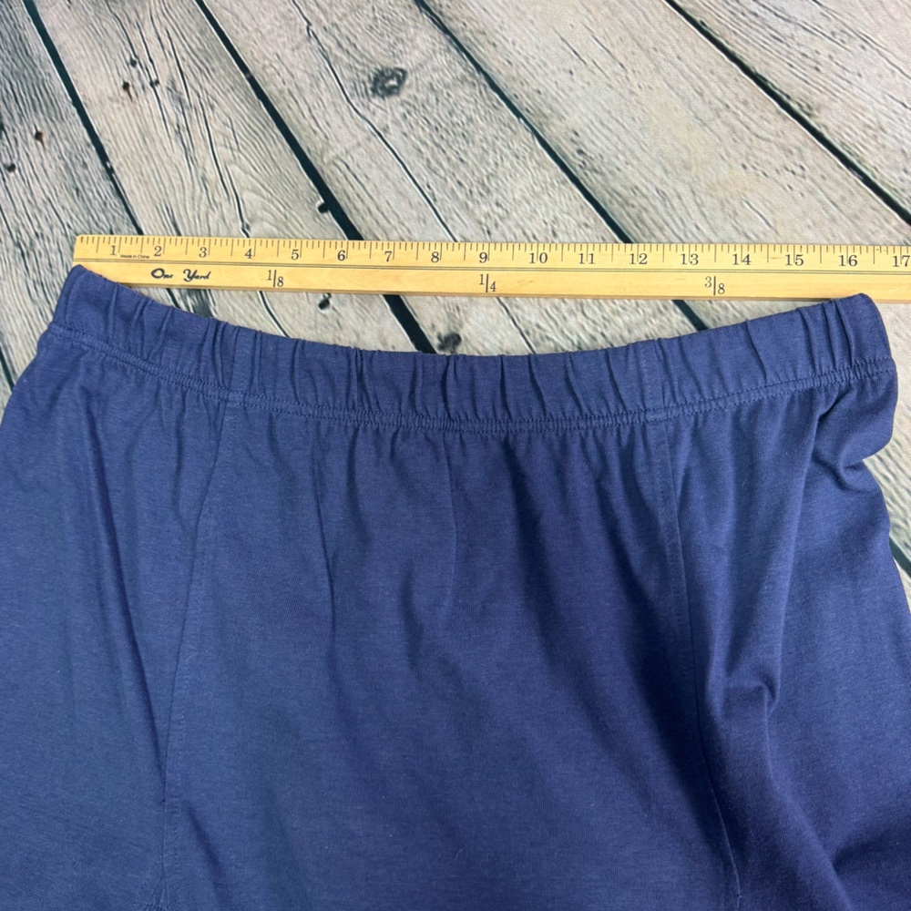 Vintage Only Necessities Women's A-Line Midi Maxi Skirt Deep Blue Pleated Sz L - Picture 6 of 7